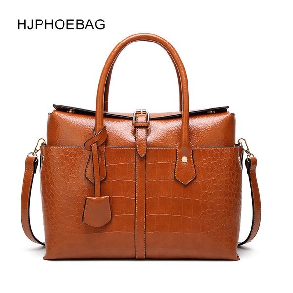 

hjphoebag new fashion crocodile pattern handbag leather pu messenger bag ladies luxury handbags handbags designer yc031