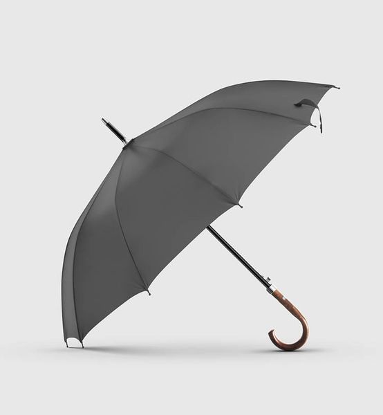 

retro wood curved handle 10 bone strong increase reinforced straight pole umbrella automatic long handle men's business umbrella