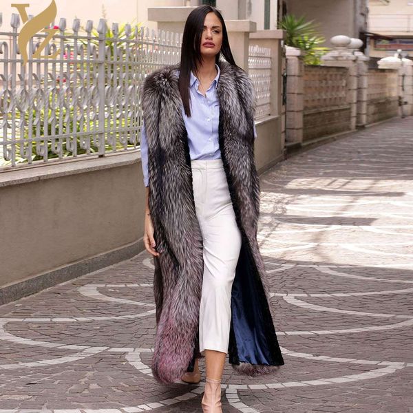 

yz.furture real fur vest winter thicken women's coat real fur sleeveless jacket outerwear jacket natural coats, Black