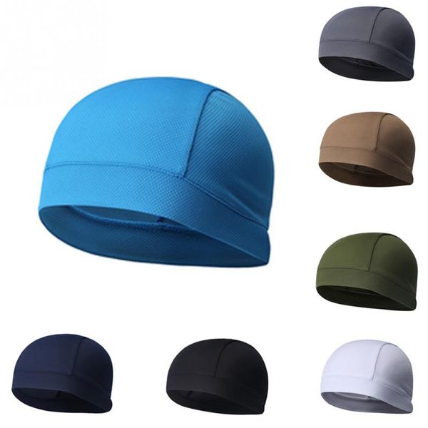 

1pc cycling hat covers durable cap skullcap outdoor solid riding running sunscreen hat breathable for adults women men #918, Black