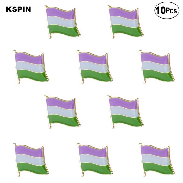 

genderqueer pride flag lapel pin flag badge brooch pins badges, Gray