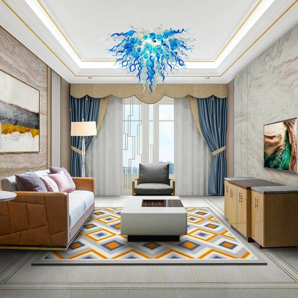 

Blown Glass Chandelier Pendant lights chandelier lighting ceiling light lamps led Blue White green color Nordic Style Christmas decor-L