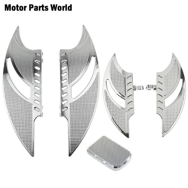 

motorcycle footrest chrome brake pedal peg front +rear floorboards for touring electra glide flht dyna switchback fld