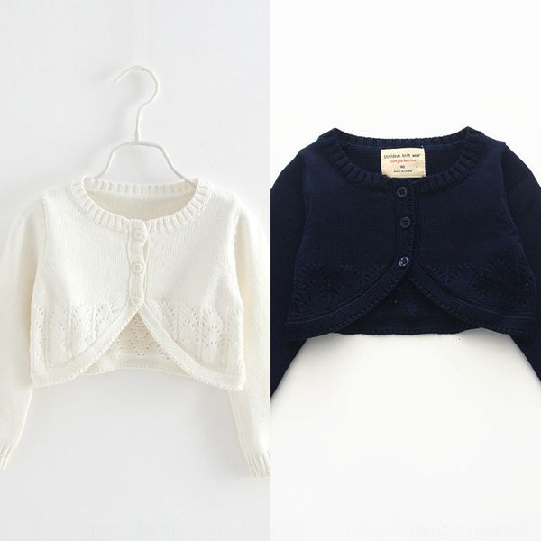 

clothing girls 2020 spain coat children's clothing court style children's sweater cardigan long sleeve coat sweater small shawl, Blue