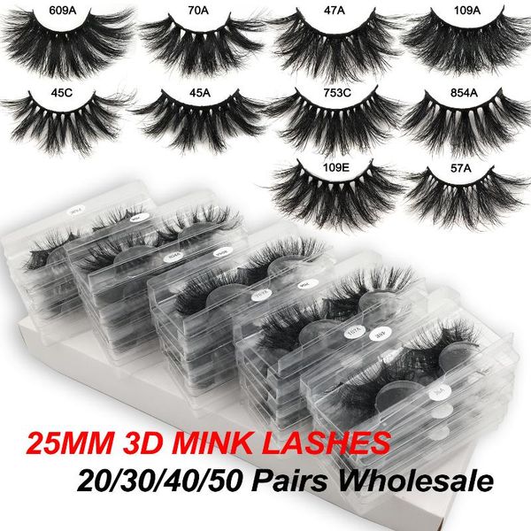 

red siren 20/30/40/50 pairs 25mm 3d mink lashes bulk wholesale dramtic long full false eyelasehs vendors makeup mink eyelasehs