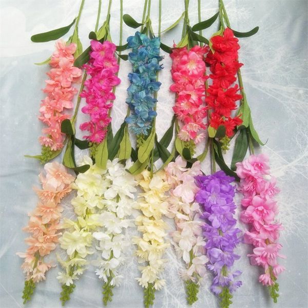 

10pcs fake delphinium simulation larkspur silk hyacinth flower for wedding centerpieces decorative flowers