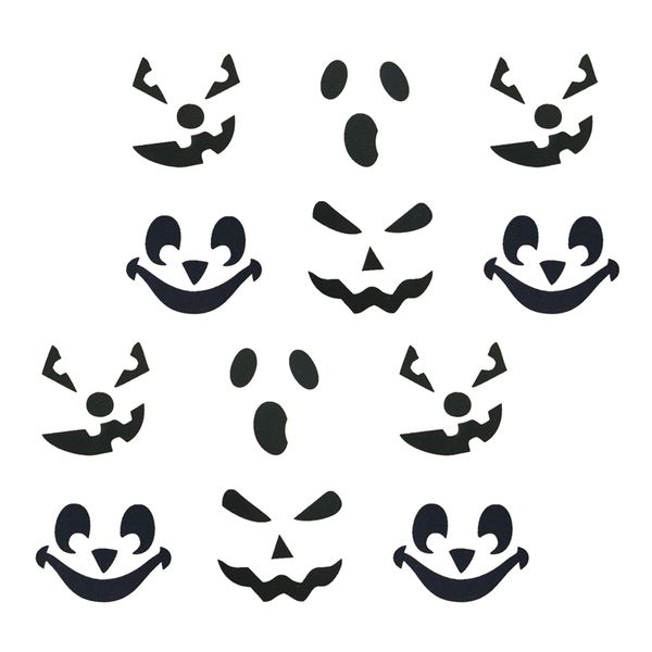 

12pcs black paper self adhesive stickers halloween party scrapbooking crafts