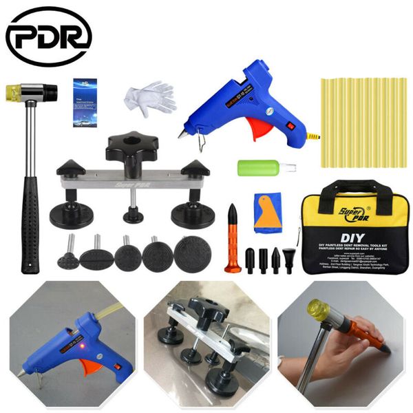 

pdr tools puller car dent repair kit paintless hail remover set repair tools removal puller suction cup glue hand set