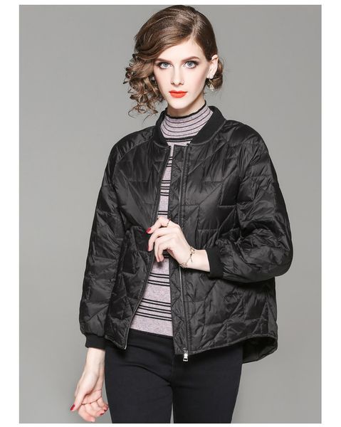 

2019 new arrival fashion autumn women down coat jackets, Black