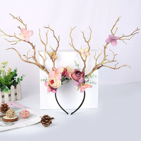 

new fashion gothic branch flower headband xmas antler costume ladies hairband p props christmas headbands