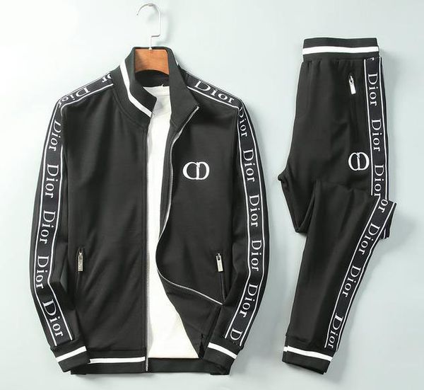 

2020 spring autumn tracksuit slim zipper luxury tracksuit black cardigan mens designer tracksuits asian size m-3xl