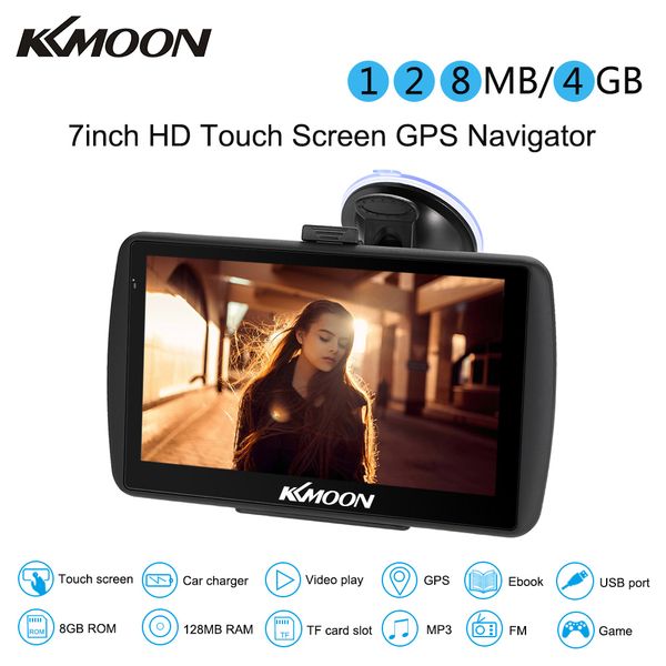 128 MB di RAM e 4GB di ROM FM Video MP3 con Supporto Schienale Mappa Gratuita KKmoon GPS Navigatore con schermo da 7 HD
