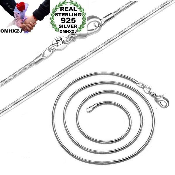 

omhxzj wholesale personality fashion party wedding gift silver 2mm snake chain 925 sterling silver chain necklace nc167