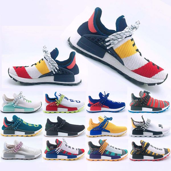 

Cheaper New Human Race Hu trail Running shoes Men Women Pharrell Williams Yellow noble ink core Black Designer Sports Trainers Sneaker 36-47