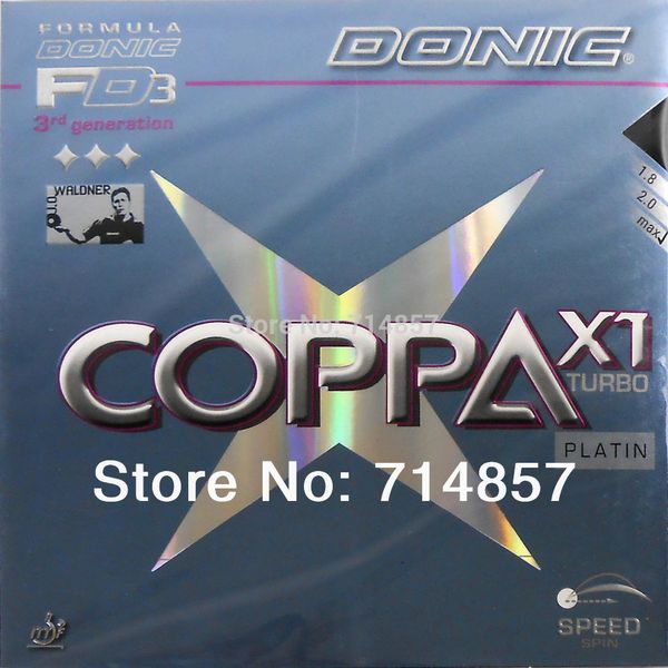 

original donic coppa platin turbo x1 (x-1, x 1) 12088# pips-in table tennis / pingpong rubber with sponge