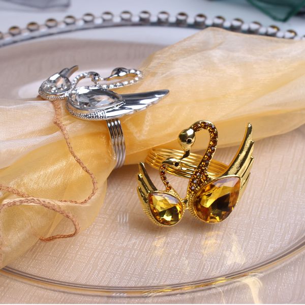 

swan napkin ring gold silver napkin ring alloy wed napkin ring holder table decoration