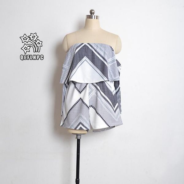 

2019 womens clothing lotus leaf edge tie a bow breast care easy jumpsuits shorts fashion casual women wear women's jumpsuits & rompers, Black;white