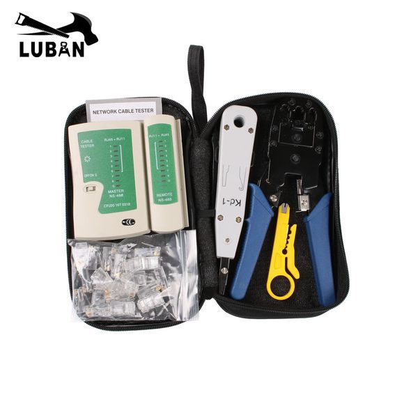 

network ethernet cable tester rj45 kit rj45 crimper crimping tool punch down rj11 cat5 cat6 wire line detector 8p8c