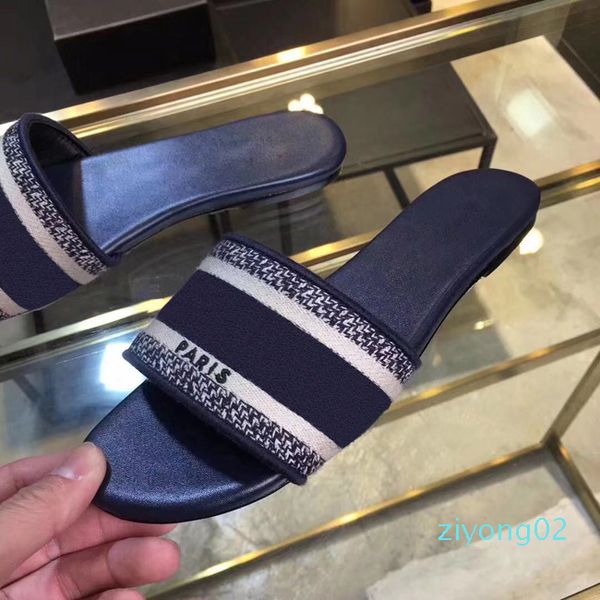 

2019 новые сандалии синие белые полосы сандалии denim flat slipprs обувь женская летний открытый пляж причинная вьетнамки из натуральной кож, Black