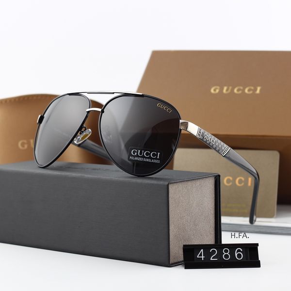 

luxury mens sunglasses g4286 brand sunglasses fashion polarized sunglasses for mens summer driving glass uv400 3 style with box, White;black