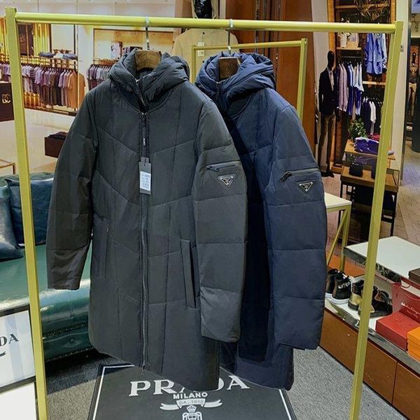 

american retro mens down jacket fashion luxury winter women coat full printed letter barrage silver long section imported cotton jackets