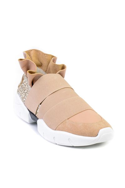 

bambi beige women 's sneaker h0541071009, Black