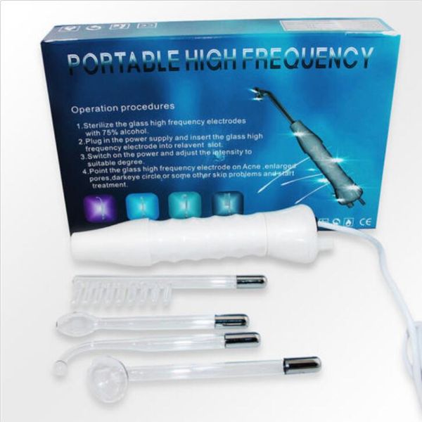 

high frequency electrode glass spot acne remove face hair body spa skin care sterilization accelerate blood circulation