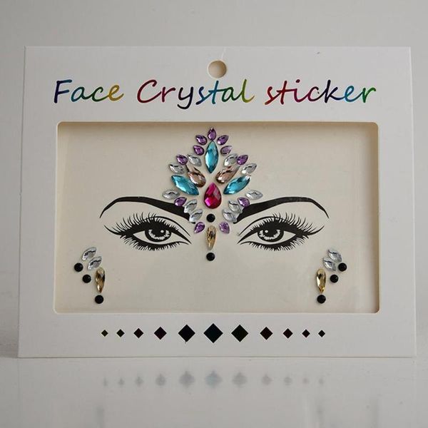 

2020 fashion women tattoo diamond diy masquerade face sticker diamond makeup jewel eyes makeup crystal eyes sticker