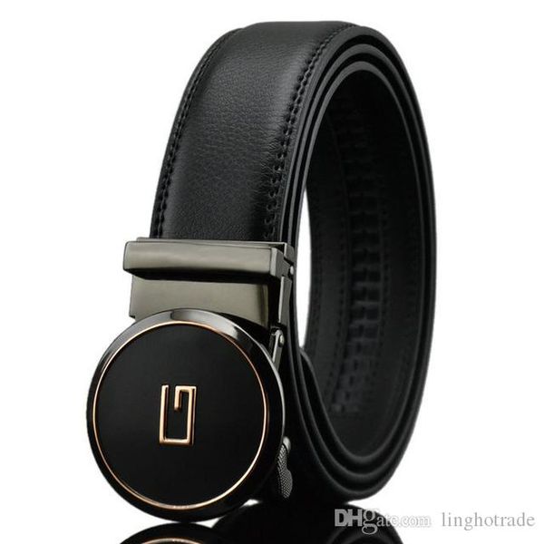 

brand new original leather designer big buckle men's belt luxury buckle belt fashion mens genuine leather luxury belts, Black;brown