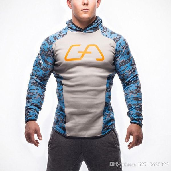 

hoodies muscle brothers autumn winter men's fitness long-sleeved sweatshirts sweater sports running leisure pullover, Black