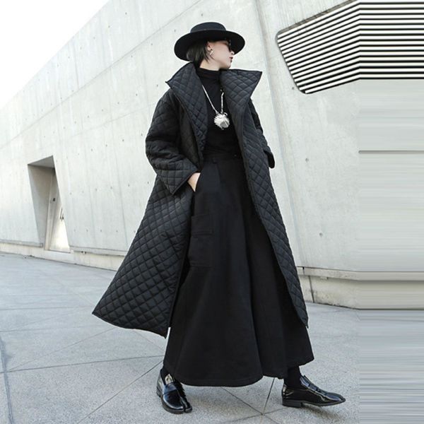 

girl black women parka women clothes 2019 pocket elegant small fresh split long minority casual loose casual parka xj2725