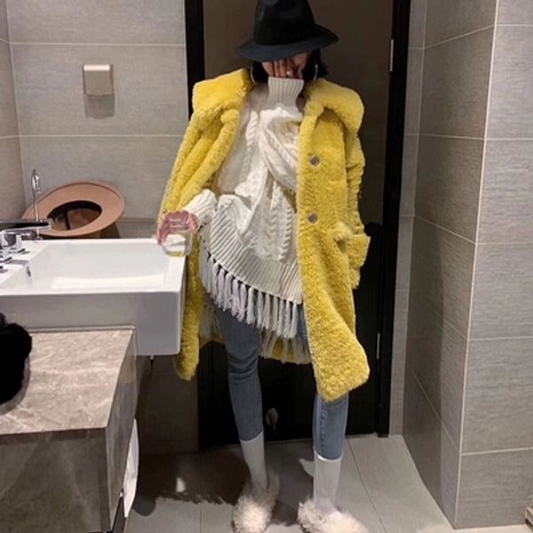 

2018 new style high-end fashion women faux fur coat c38, Black