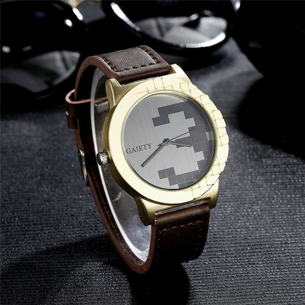 

gaiety watch men quartz retro design luxury stainless steel leather analog watches reloj hombre deportivo a4, Slivery;brown