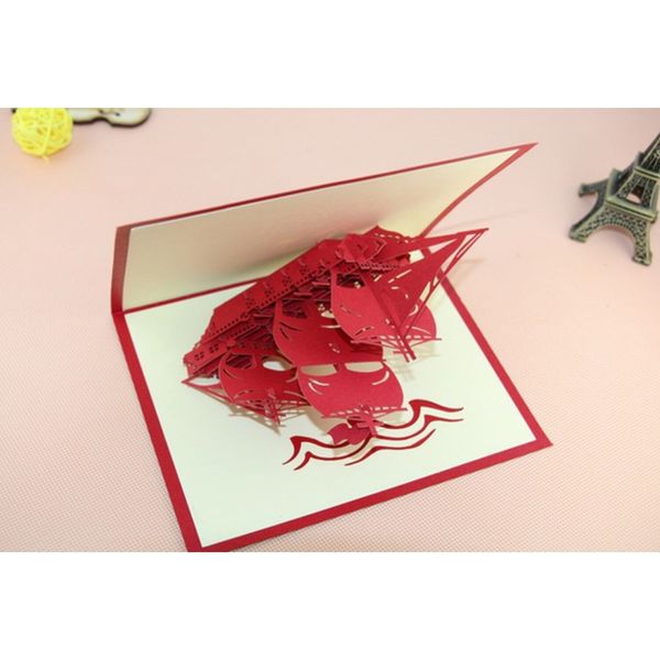 

the creative sailing boat handmade kirigami and origami 3d pop up greeting cards for birthday gift handmade cards