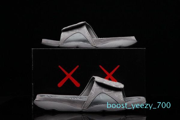 

with box 4s x hydro 4 cool grey slippers sandals hydro slides basketball shoes sneakers glow size -12 b70, Black