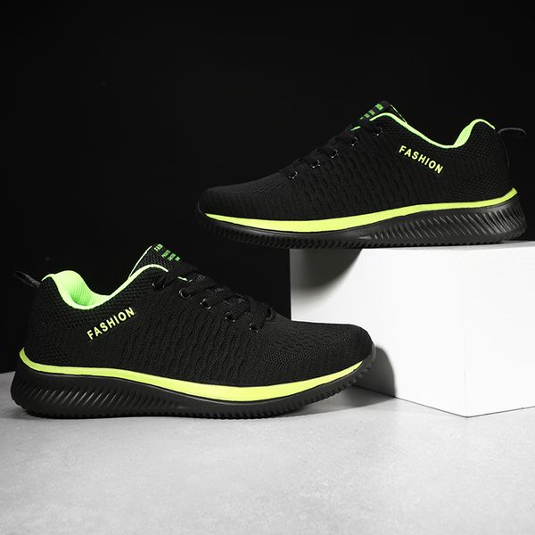 

breathable men's mesh sports shoes casual running shoes selling ultra light zapatos hombre chaussure outdoor hiking shoes, Black