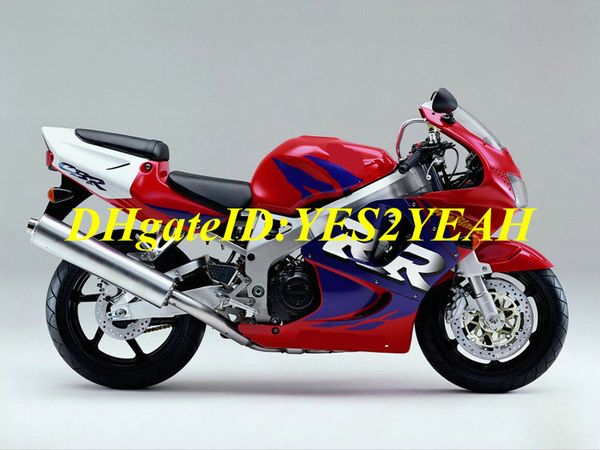 Kit carenatura moto personalizzata per Honda CBR900RR 919 98 99 CBR 900RR CBR900 1998 1999 ABS Set carenature bianco blu rosso + Regali HS16