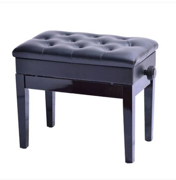 

wholesales adjustable piano stool keybo padded bench seat with storage space black