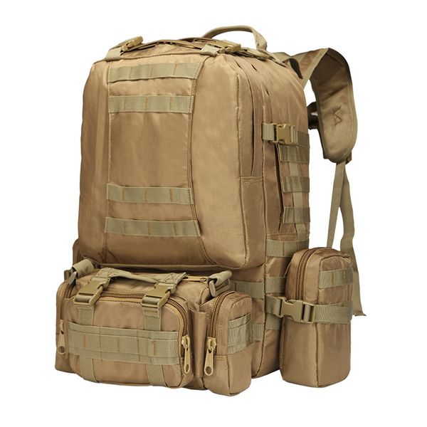 

50l outdoor molle tactical backpack rucksack hiking camping water resistant bags 800d camouflage bag