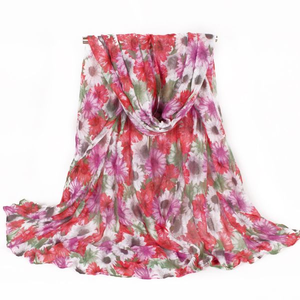 

daguanjing 2018 new red flower classic printing fashion ladies scarves 180*90 cm