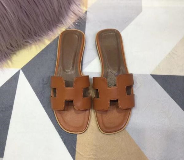 

Плоские Сандалии Женщины Повседневная Обувь Известный Бренд Летний Пляж Высокое Качество Натуральная Кожа Тапочки С Orignal Коробка