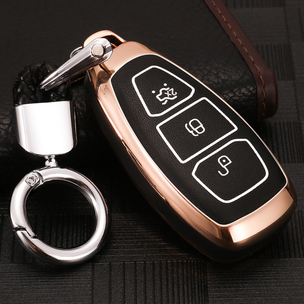 

zinc alloy+luminous car remote key case cover for fiesta focus 2 3 mk2 mk3 mondeo mk4 ecosport kuga escape explorer ranger