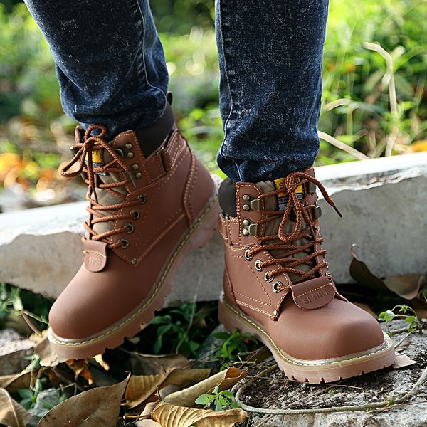 

winter warm snow boots men 2019 leather men ankle boots waterproof mens shoes casual comfortable hx-056, Black