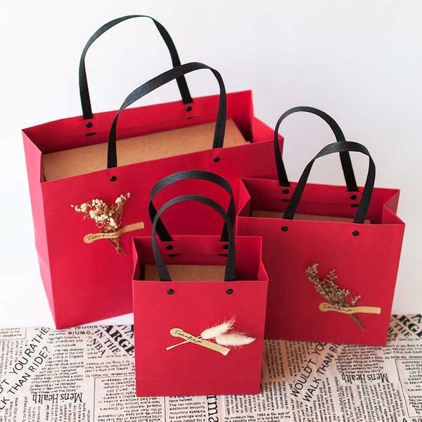 

gift wrap pink business simple carrying case clothes solid color rivet bag box packaging birthday accessories large paper