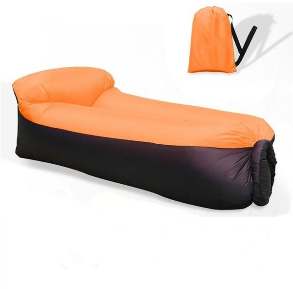 

lazy inflatable air bed lounger sofa beach chair portable sleeping bag mattress