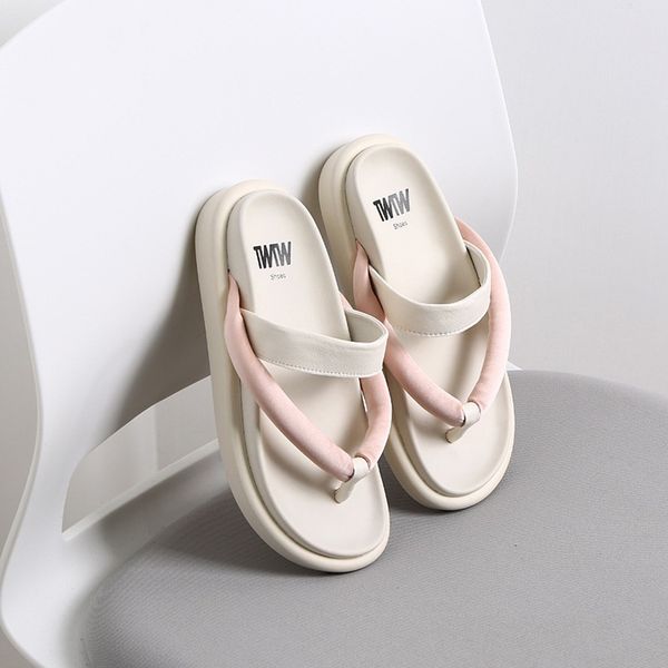 

muq 2019 summer sandals flip flops summer women fashion rome slip-on non-slip shoes casual wedge sandals zapatos de mujer, Black