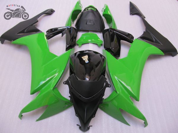 Feedings Chineses Personalizados para Kawasaki Ninja ZX-10R 2008 2009 2011 2011 Green Black Motorcycle Fairing Kits ZX 10R 08-11 ZX10R