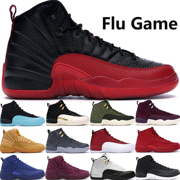 

12s cny flu game 12 горячий продавать jumpman баскетбол обувь гамма синий плейофф крылья темно-серые мужские роскоши дизайнер тренер обувь u