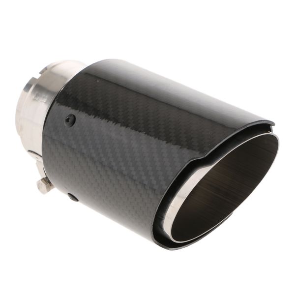 

63mm inlet 89mm outlet carbon fiber car exhaust pipe tail muffler silencer