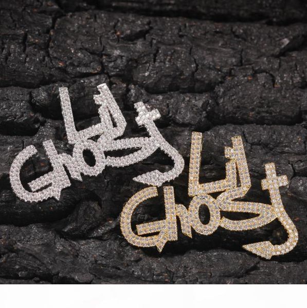 

hip hop's new lil ghost style personalized letter necklace pendant trend cool ins versatile necklace, Silver